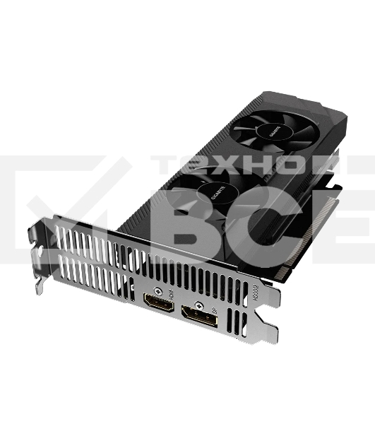 Видеокарта Gigabyte PCI-E 4.0 GV-R64D6-4GL AMD Radeon RX 6400 4096Mb 64 GDDR6 2039/16000 HDMIx1 DPx1 HDCP Ret low profile
