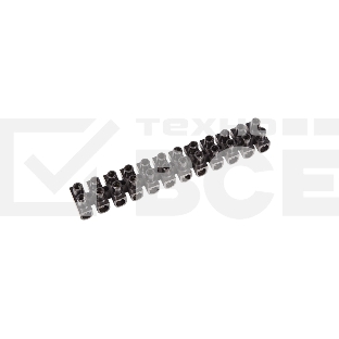 Клеммная колодка винтовая Rexant KВ-6 (2,5-6 мм²), ток 6 A, полипропилен черный (ЗВИ), индивидуальная упаковка, 1 шт.