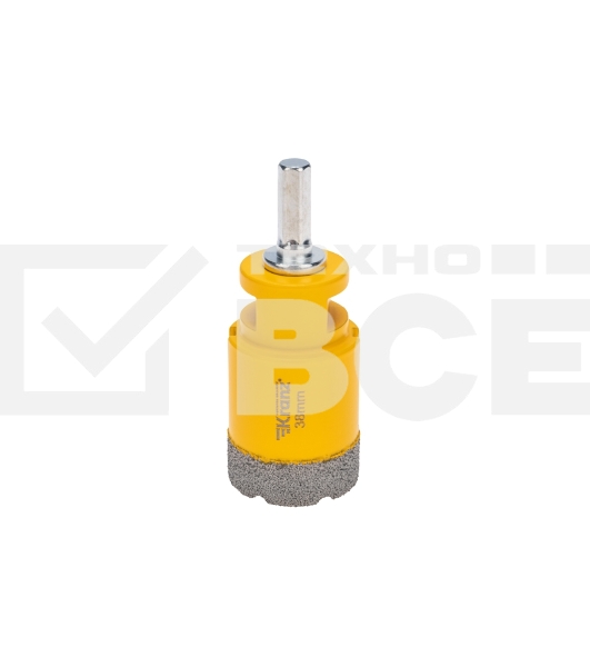 Коронка алмазная профессиональная по керамограниту и железобетону Kranz М14, вакуумное спекание, 38 мм, для УШМ