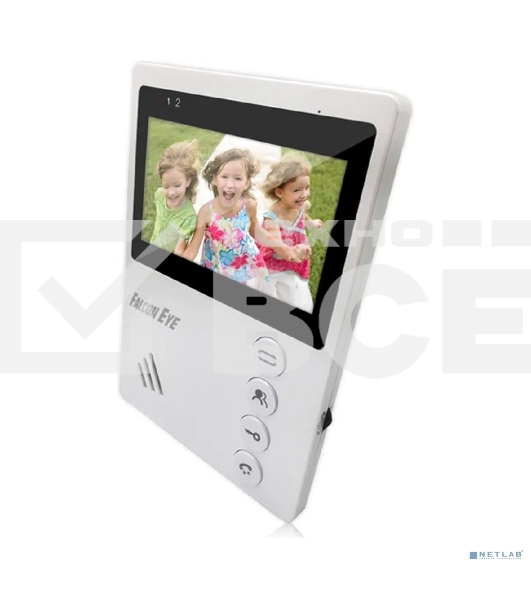 Комплект видеодомофона KIT- VISTA дисплей 4' TFT; механические кнопки; подключение до 2-х вызывных панелей; OSD меню; питание AC 220В (встроенный БП)