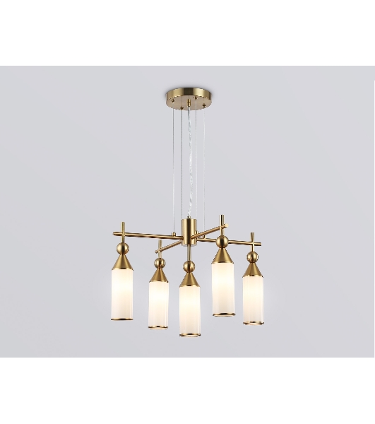 Люстра Ambrella light LH55276/5 BS/FR латунь/белый матовый E14*5 max 40W D520*1390