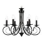 Светильник Ambrella light TR9612/6 BK черный E14/6 max 40W D560*650, фото 1