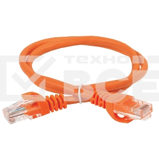Коммутационный шнур ITK  (патч-корд), кат.5Е UTP, 1,5м, оранжевый
