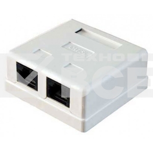 Розетка RJ45 5E кат. 2-port