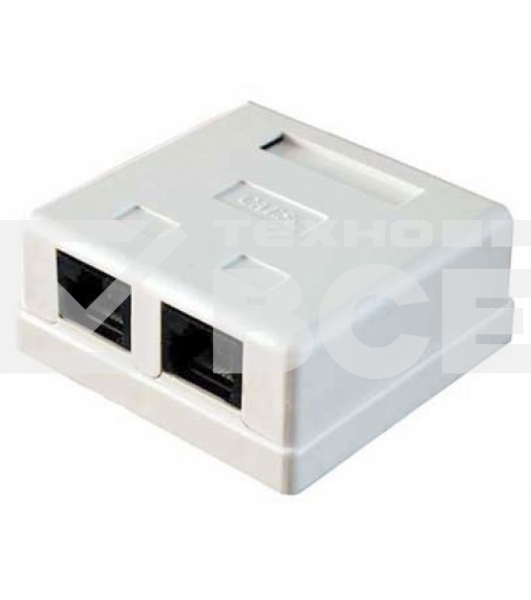 Розетка RJ45 5E кат. 2-port