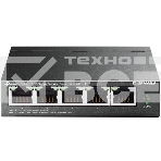 Коммутатор 5-Port 10/100Mbps Unmanaged Switch with 4-Port PoE, meta case, desktop mount, PoE budget 41W., фото6
