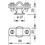Держатель проволоки d8-10мм с перемыч. Тип:113 Z8-10 OBO 5229960, фото 1