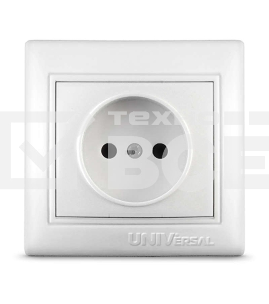 Розетка 1-м СП Севиль 16А IP20 бел. Universal С0022