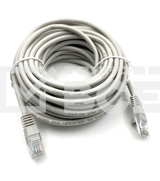 Патч-корд Buro UTP cat5E 10м серый RJ-45 (m)-RJ-45 (m)