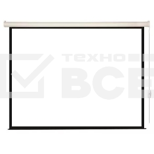 Экран с электроприводом Lumien Eco Control 180x180 см (раб. область 174х174 см) Matte White черная кайма по периметру 1:1