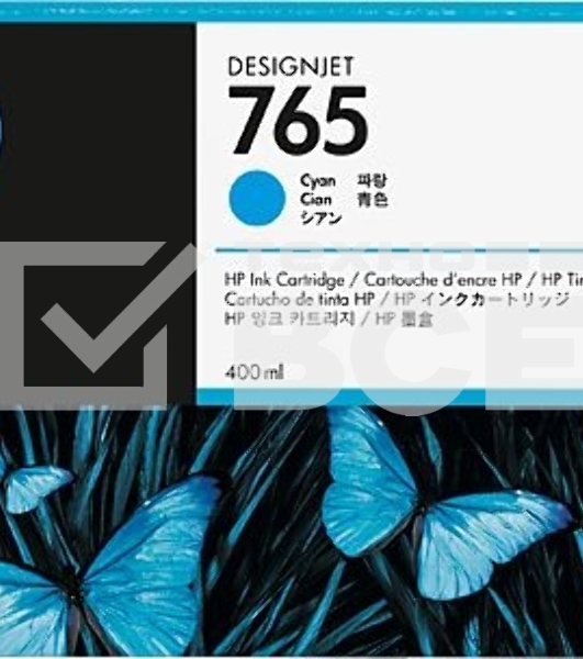 Картридж струйный HP 765 (F9J52A) голубой для HP Designjet T7200 (400мл)