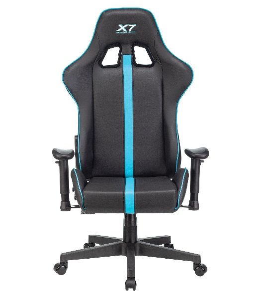 Кресло игровое A4Tech X7 GG-1200 черный/голубой искусственная кожа крестовина пластик