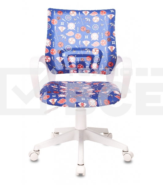 Кресло детское Бюрократ KD-W4 синий крестовина пластик пластик белый