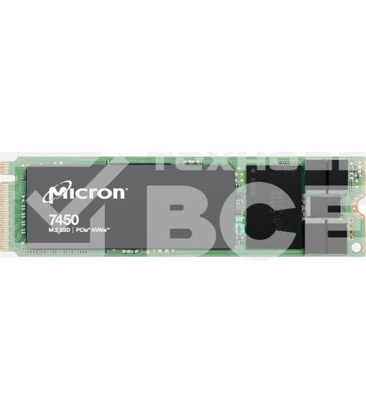 Накопитель SSD Micron 7450 PRO, 480GB, M.2(22x80mm), NVMe, PCIe 4.0 x4, 3D TLC, R/W 5000/700MB/s, IOPs 280 000/40 000, TBW 800, DWPD 1 (12 мес.)