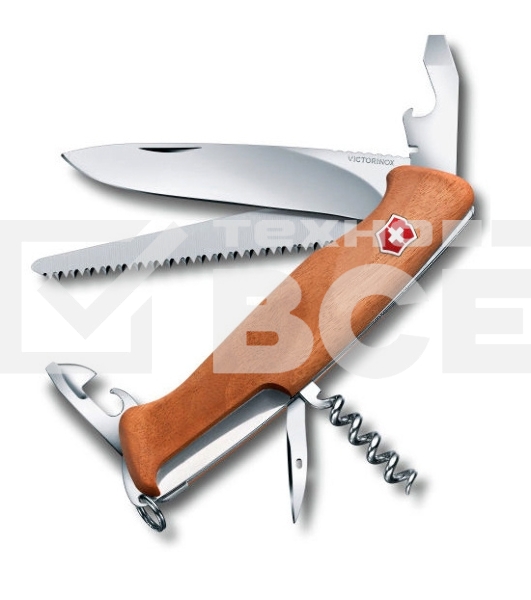 Нож перочинный Victorinox RangerWood 55 (0.9561.63) 130мм 10функций дерево карт.коробка