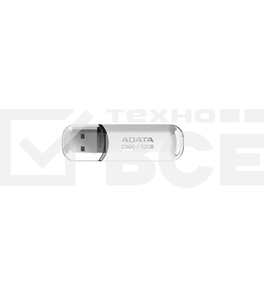 Флеш диск ADATA Flash Drive 32Gb C906 AC906-32G-RWH {USB2.0, White}