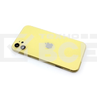 Задняя крышка (корпус) в сборе с рамкой для Apple iPhone 11 желтая