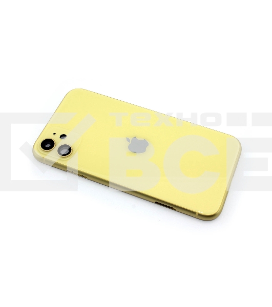 Задняя крышка (корпус) в сборе с рамкой для Apple iPhone 11 желтая