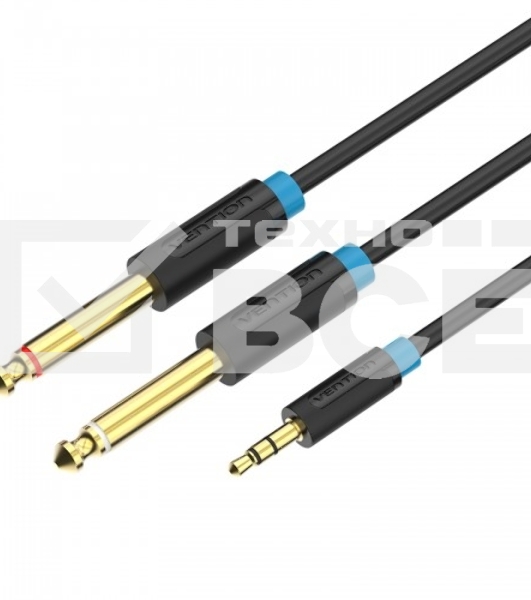 Кабель Vention аудио Jack 3,5 mm M/2Jack 6,5 mm M - 1 м