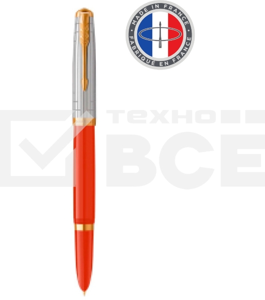 Ручка перьевая Parker 51 Premium (CW2169071) Red Rage GT F сталь нержавеющая подар.кор.