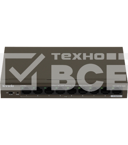 Коммутатор 9PORT 10/100M POE TEF1109P-8-102W TENDA