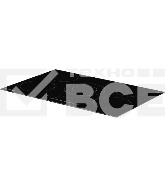 Встраиваемая варочная панель ECS 702 электрическая, 75 см, 5 конфорок, черный цвет