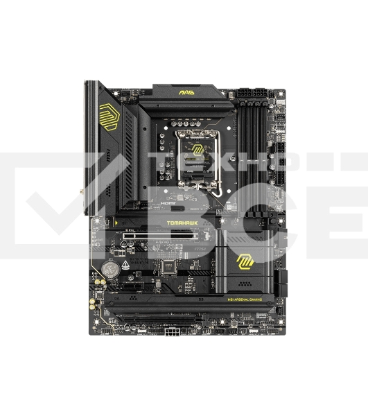 Материнская плата MSI MAG B860 TOMAHAWK WIFI, LGA 1851, Intel B860, 4xDDR5, 4xSATA, 3xM.2, 1xPCIe 4.0 x4, 1xPCIe 5.0 x16, 1xDP, 1xHDMI, 1xUSB-C, 1x 5Gb LAN, 4xUSB-A 2.0, 4xUSB-A 3.2 Gen 2, 7.1, 2x3.5 мм, TOSLINK, ATX