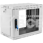 Шкаф коммутационный ЦМО (ШРН-9.500) настенный 9U 600x529мм пер.дв.стекл 200кг серый 470мм 180град., фото6