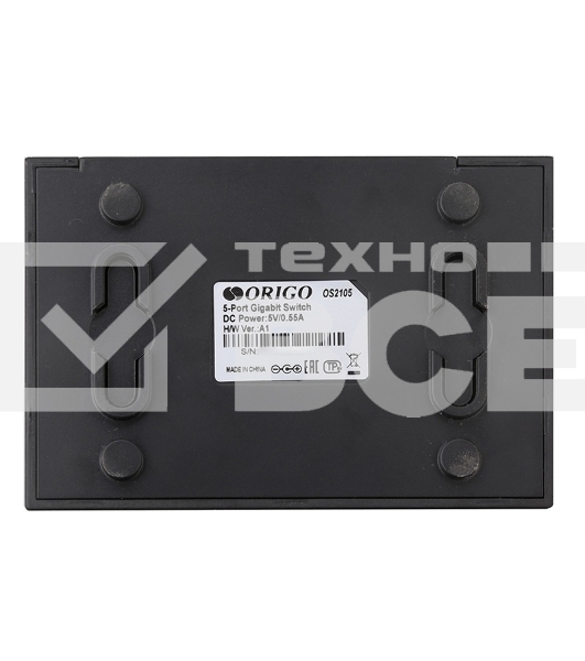Неуправляемый коммутатор ORIGO OS2105/A2A 5x1000Base-T, корпус пластик