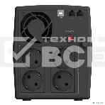 Источник бесперебойного питания CBR QTM-1500T-4F-LCUC Line Interactive 1500VA/900W 9Ah12V 4 x Shuko, HID-USB, RJ45/11, фото3