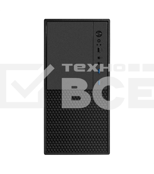 Компьютерный корпус Minitower ExeGate BAA-308MU2-UNS500 (mATX, БП UNS500 с вент. 12см, 1хUSB+2хUSB 3.0, HD Audio, черный)