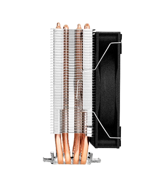 Кулер ExeGate Wizard EXX400V3-PWM.FRGB (Al+Cu, 4 тепл.трубки, LGA775/1150/1151/1155/1156/1200/1700/1851/AM2/AM2+/AM3/AM3+/AM4/AM5/FM1/FM2/754/939/940, TDP 140W, Fan 120mm, PWM, 800-1800RPM, Hydro bearing, 4pin, 11-24db, 540г, FRGB подсветка, с термопастой, на винтах, RTL)