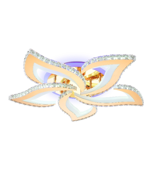 Потолочный светодиодный светильник Ambrella light FA1724/5 GD золото 3000K/4200K/6400K 113W 630*600*100 (ПДУ РАДИО 2.4G)