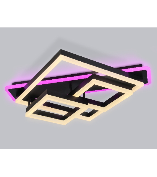 Светильник Ambrella light FA8533 BK черный 132W 3000K-6400K+RGB 630*570*160 (ПДУ РАДИО 2.4G)