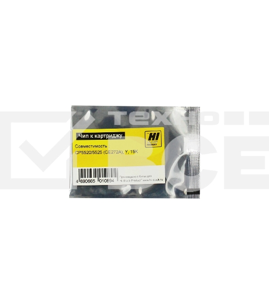 Чип Hi-Black к картриджу HP Color LJ CP5520/5525/n/dn/xh new, 15k, Y