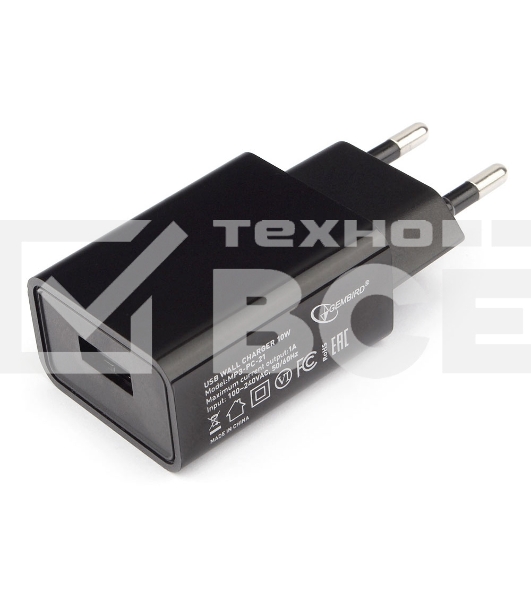 Адаптер питания Cablexpert MP3A-PC-21 100/220V - 5V USB 1 порт, 1A, черный