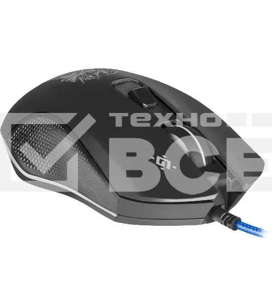 Мышь проводная Defender Sleipnir GM-927 черный, 12800 dpi, USB, кнопки - 6