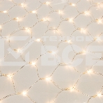 Гирлянда «Сеть» 1,5х1,5 м, прозрачный ПВХ, 96 LED теплый белый, фото 1