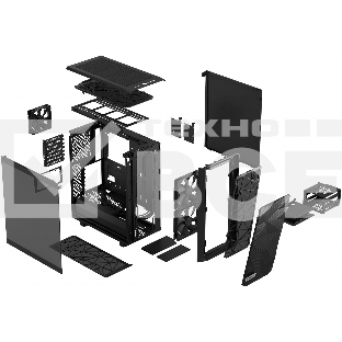 Корпус Fractal Design MESHIFY 2 COMPACT BLACK - TG / ATX, TG / 2x140mm & 1x120mm fans inc. / FD-C-MES2C-03