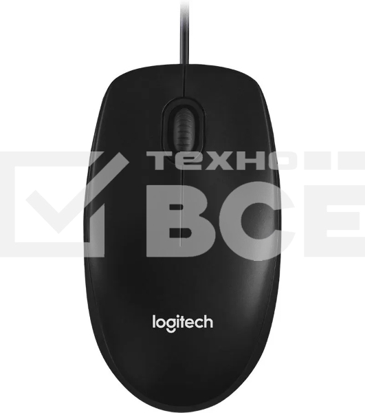 Мышь проводная Logitech M100/100R DARK/GREY (темно-серая/черная), 1000 dpi, USB, кнопки - 3