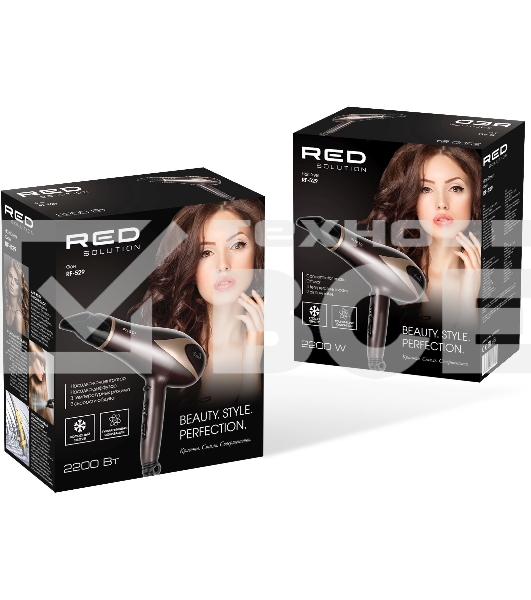 Фен Red Solution RF-529 коричневый/бежевый, 2200 Вт, ионизация