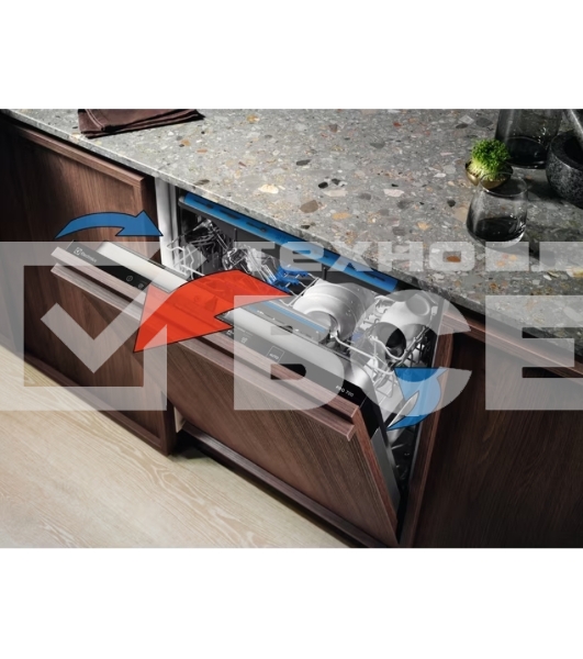 Встраиваемая посудомоечная машина Electrolux EEM48221L, серебристый, 59.6 см, 14 компл., 44 дБ, класс E