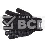 Перчатки из синтетической нити, ПВХ точка, 13 класс, черные, XL Россия, фото4