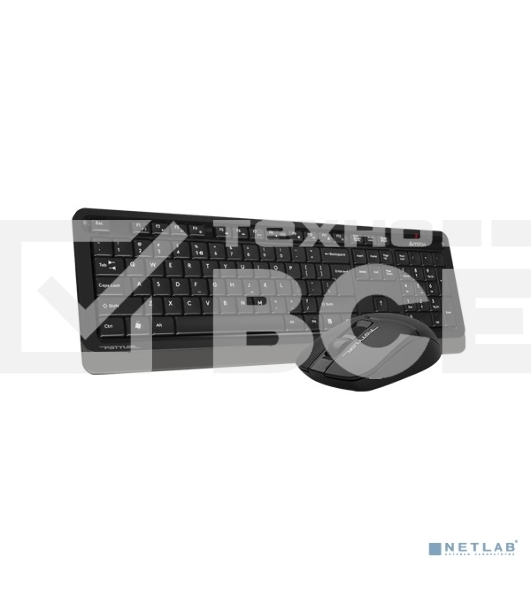 Клавиатура + мышь A4Tech Fstyler FG1012 клав:черный/серый мышь:черный USB беспроводная Multimedia