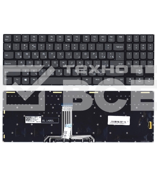 Клавиатура для ноутбука Lenovo Legion Y740-15 черная с подсветкой