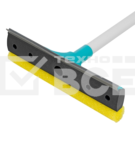 Щетка-окномойка с водосгоном, пластиковый черенок, 430х220 мм, Home Palisad