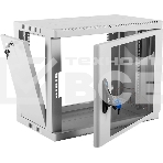 Шкаф коммутационный ЦМО (ШРН-9.500) настенный 9U 600x529мм пер.дв.стекл 200кг серый 470мм 180град., фото7