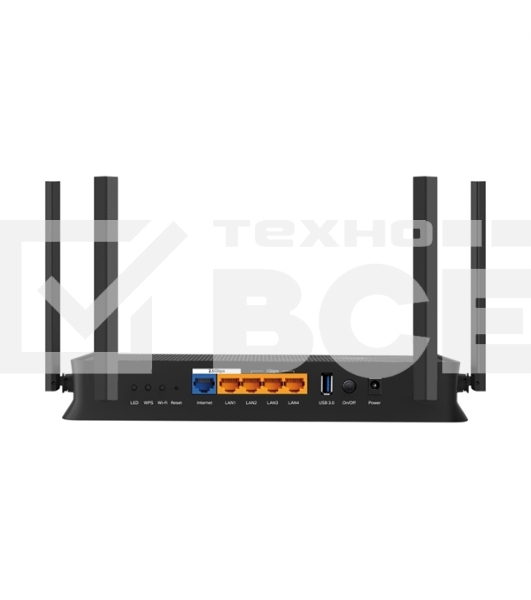 Двухдиапазонный беспроводной маршрутизатор Wi-Fi TP-Link Archer BE230, BE3600, 2.4/5ГГц, 4 LAN, черный