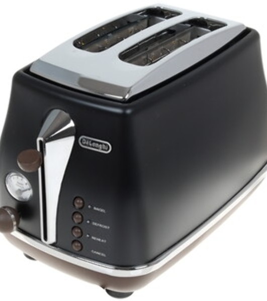 Тостер DeLonghi CTOV2103.BK черный, 900 Вт, 2 слота