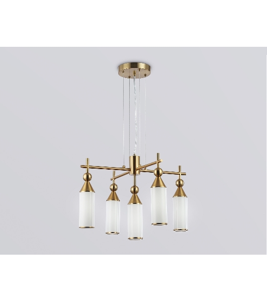 Люстра Ambrella light LH55276/5 BS/FR латунь/белый матовый E14*5 max 40W D520*1390